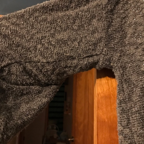 Anthropologie M/L Cardigan, Gray with Tinsel, hooded - Picture 8 of 10